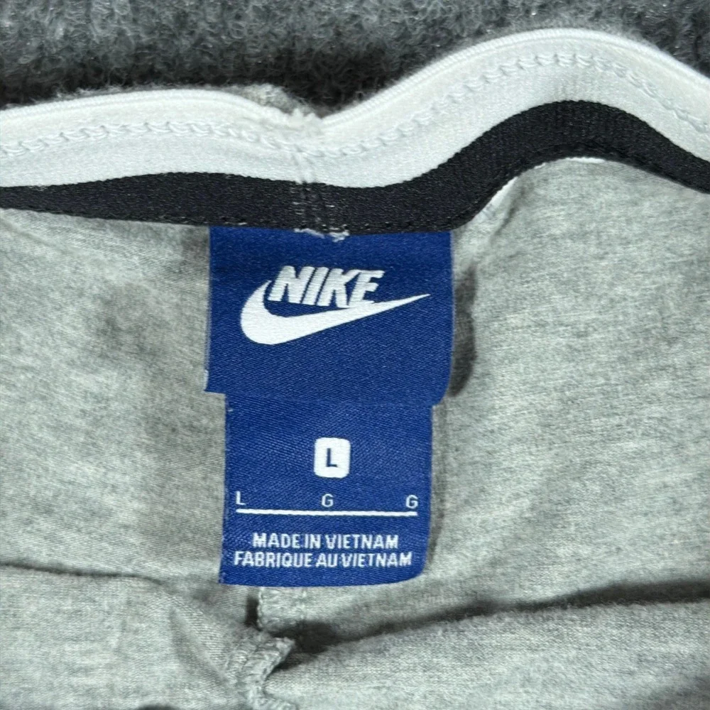 Y2K Nike‎ Leggings Unisex Large Heather Gray Blue Tag Cropped Logo Vintage